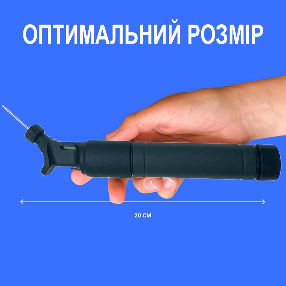 Насос ручний для м’ячів подвійної дії Newt Double Ball Pump (NE-P-25BK) - фото 3