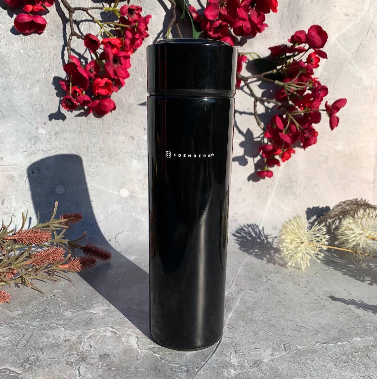Термокухоль із датчиком температури з неіржавкої сталі 500 мл Edenberg EB-644 Чорний