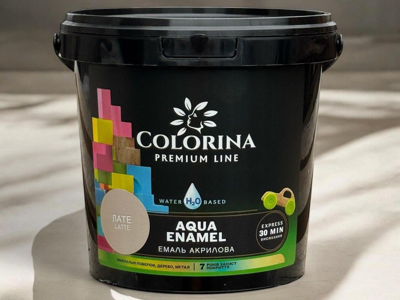 Краска акриловая Colorina Aqua ENAMEL без запаха 0,9 л Латте (31641799)