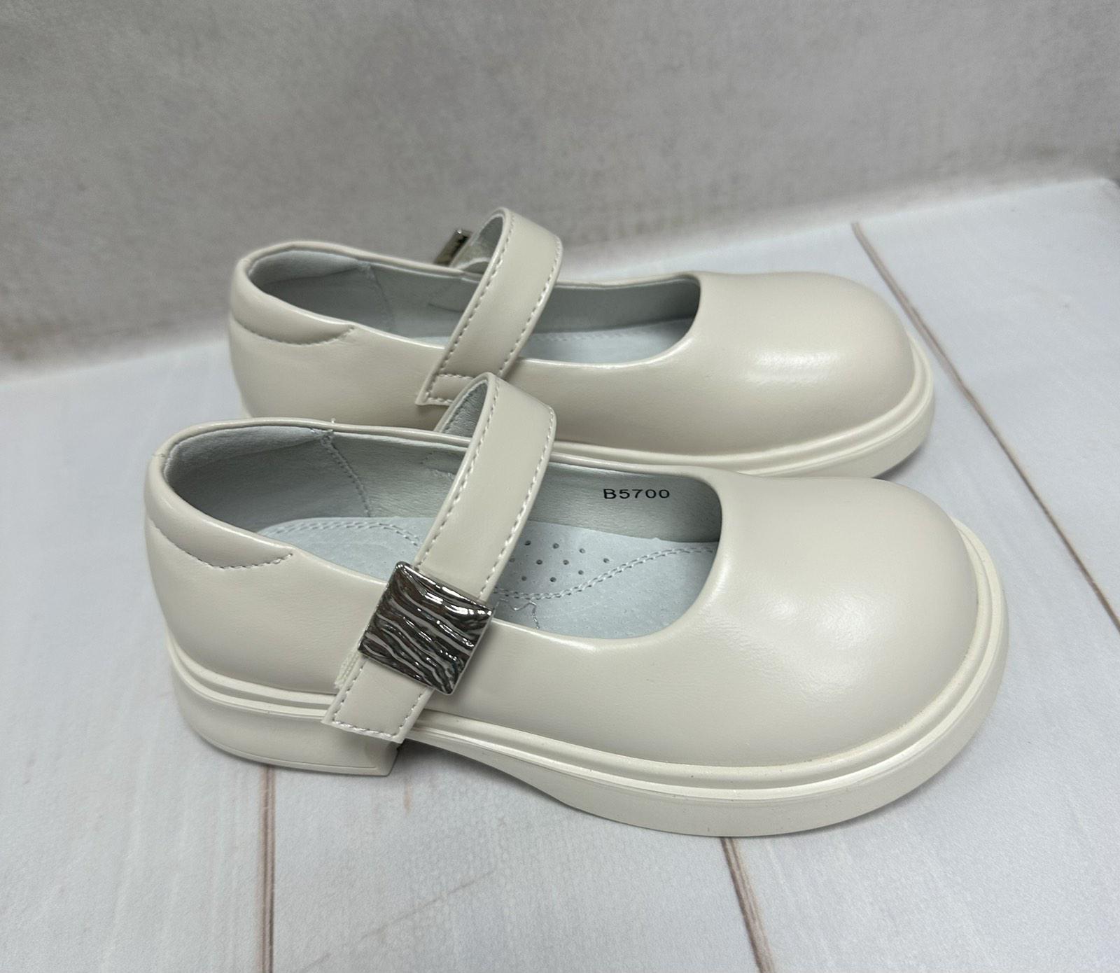 Туфлі шкіряні дитячі Apawwa для дівчинки р. 31 19,6 см Бежевий - фото 6