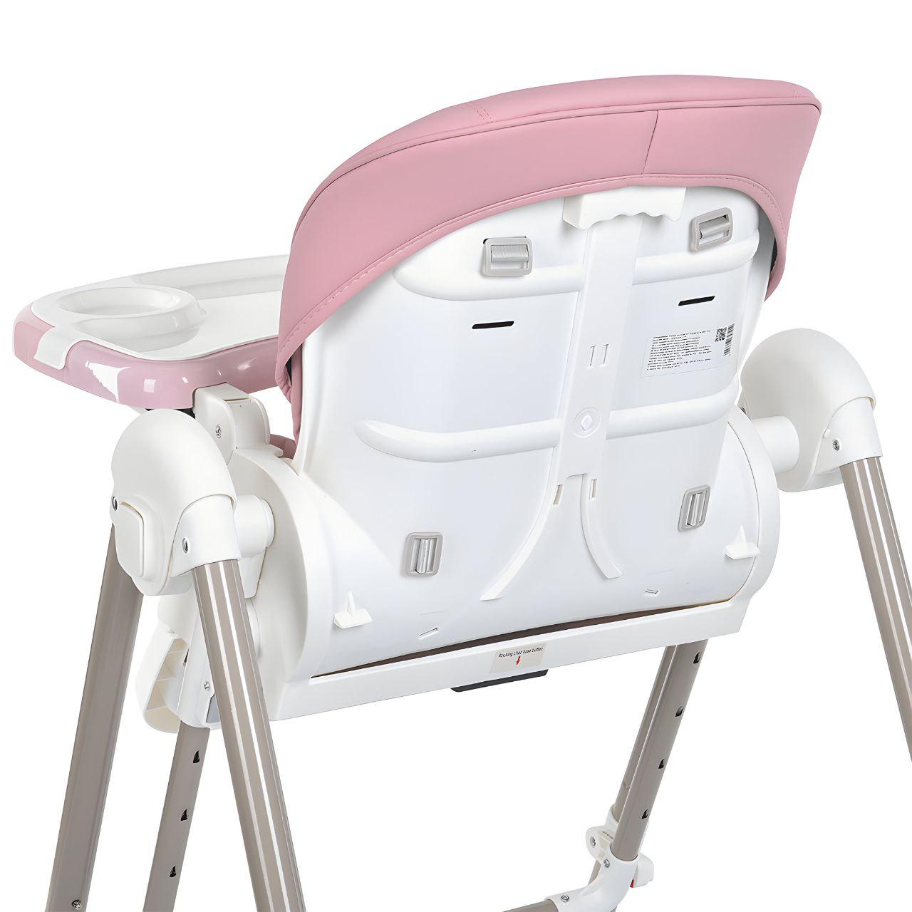 Стульчик для кормления Bambi M 5897 с функцией ручной укачивания Pink (23900635) - фото 3