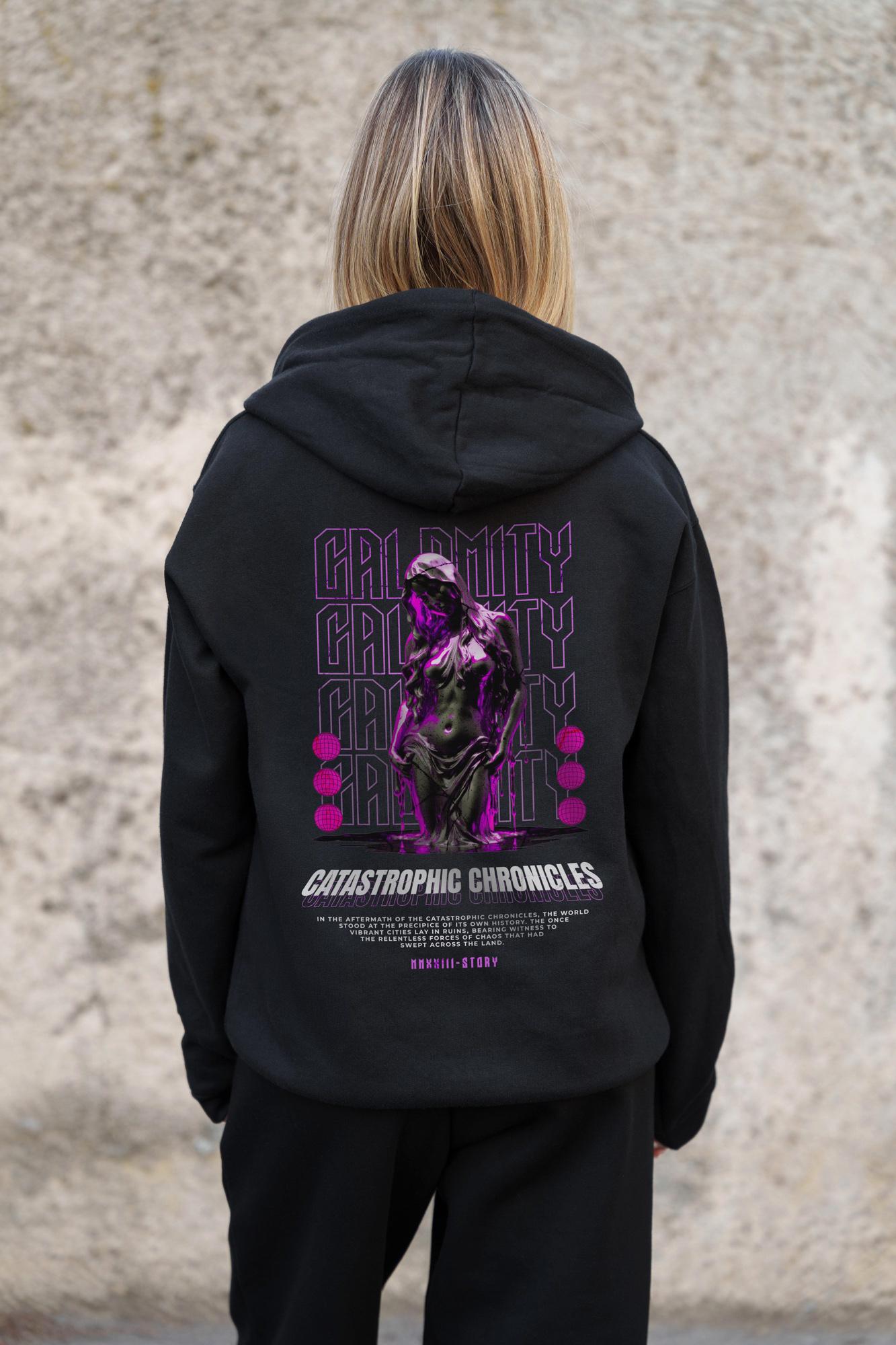 Худи-зип с принтом Without Calomity  Black S/M Black (S/M8055788) - фото 10