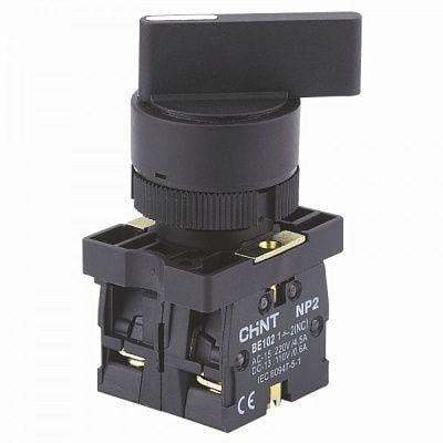 Перемикач I-O CHINT NP2-EJ41 1NO 22 мм 2 положення з Чорний (574109)