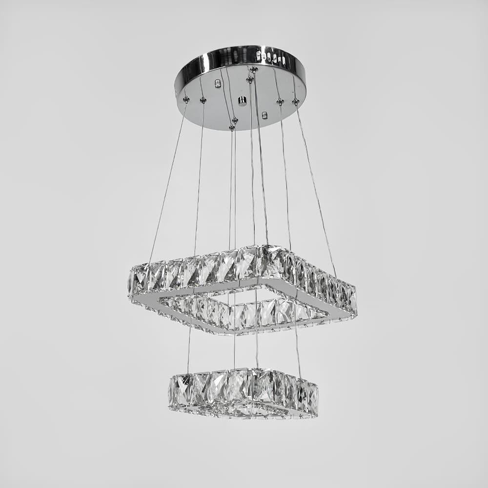 Люстра элегантная хрустальная на 2 яруса 27/17 см (T C 030/2 300+180)