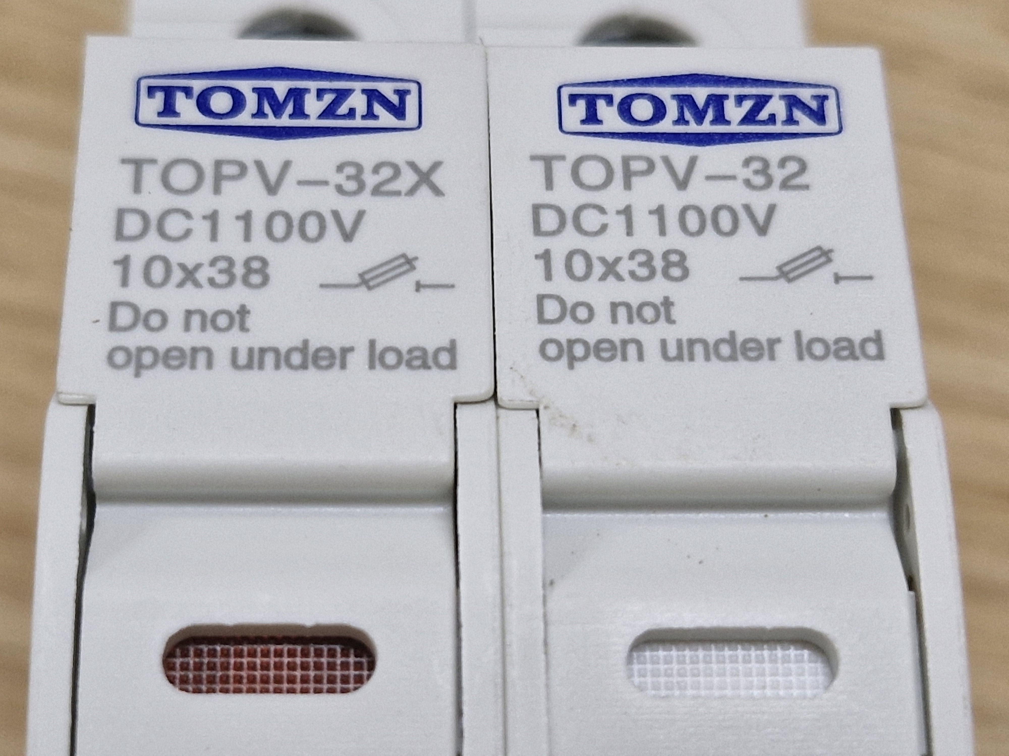 Тримач двополюсний без запобіжників 10x38 мм TOMZN для сонячних панелей LED індикація до 1100V PV клас gPV (22120338) - фото 13 Тримач двополюсний без запобіжників 10x38 мм TOMZN для сонячних панелей LED індикація до 1100V PV клас gPV (22120338) - фото 13