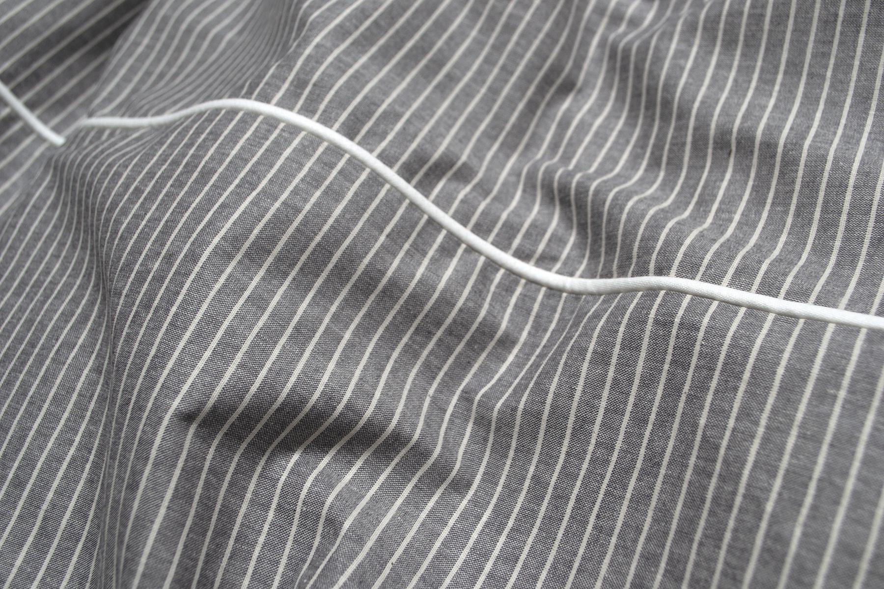 Комплект постельного белья Lotus Home Premium Percale Stripe семейный Антрацит (26668295) - фото 4