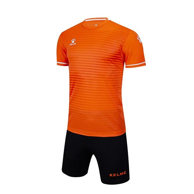 Комплект футбольной формы Kelme Malaga к/р 2XL Оранжевый/Черный