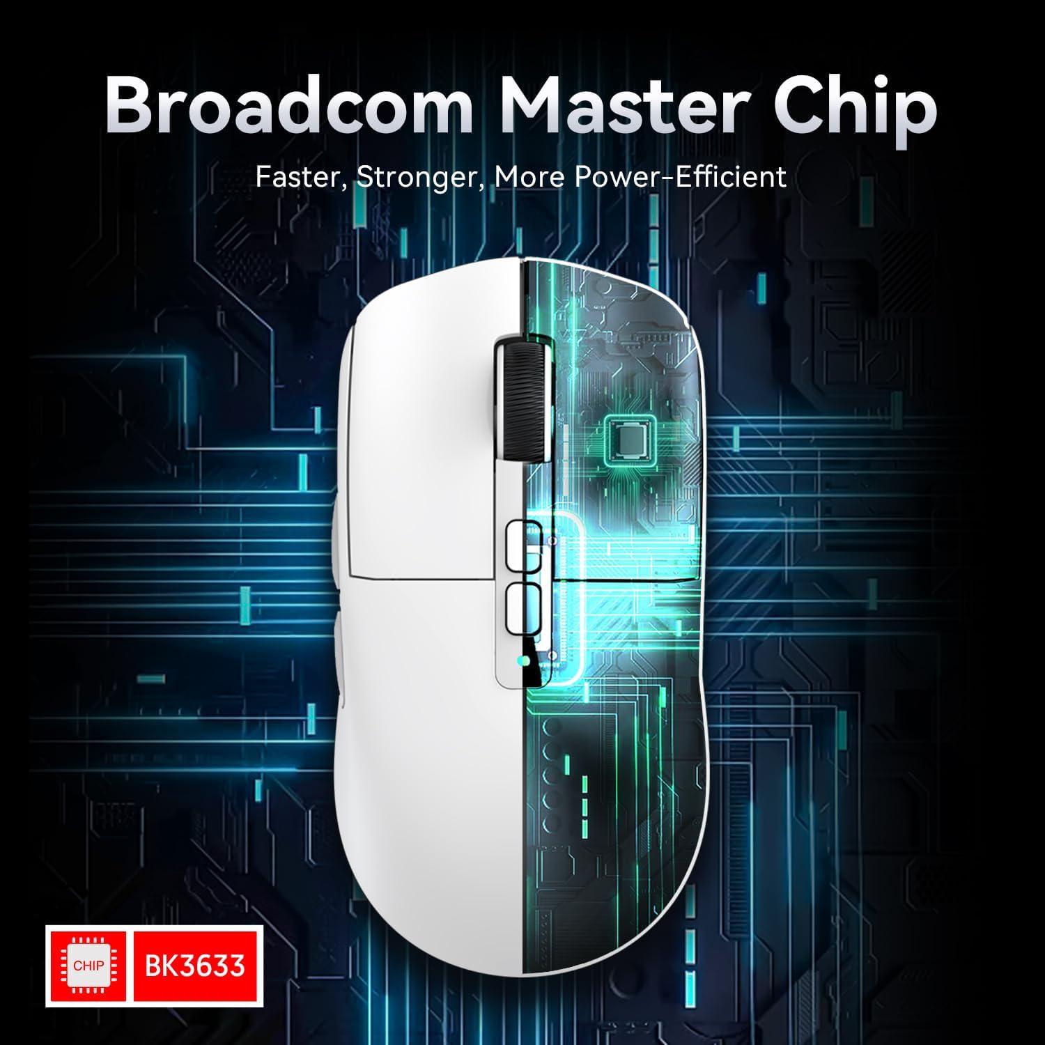 Миша ігрова бездротова attack shark X6 з зарядною базою RGB/26К DPI/сенсором PAW3395/5 програмованих кнопок ПК/Mac White - фото 6 Миша ігрова бездротова attack shark X6 з зарядною базою RGB/26К DPI/сенсором PAW3395/5 програмованих кнопок ПК/Mac White - фото 6