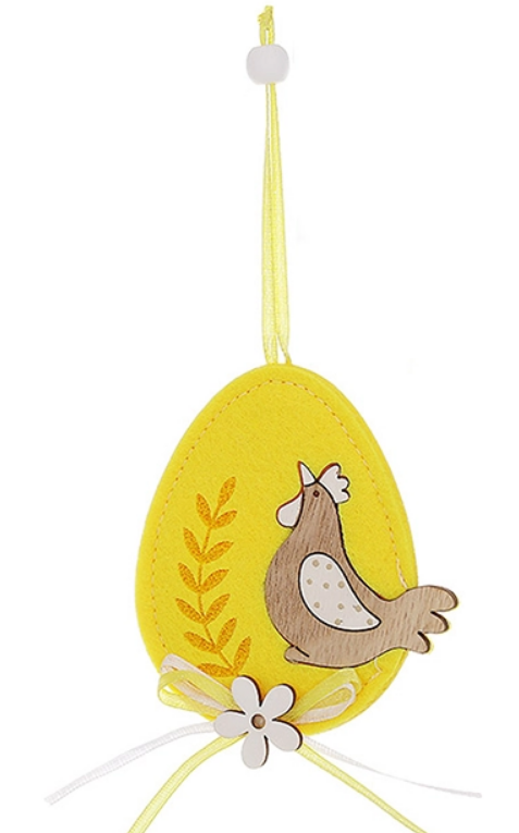 Набор пасхальных украшений на подвесе Писанка из фетра 2 шт. 9 см (42169)