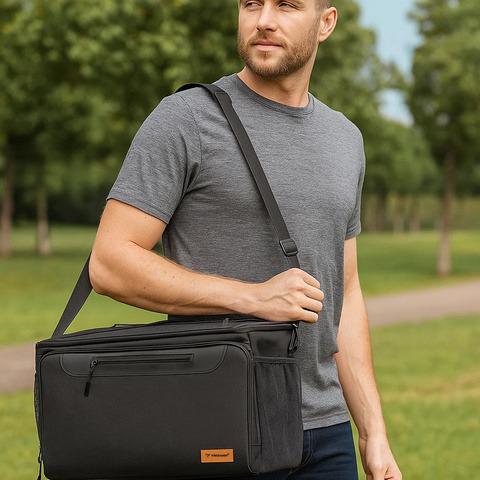 Термосумка туристична водонепроникна зі знімним ременем для їжі/напоїв 30 л Чорний - фото 12 Термосумка туристична водонепроникна зі знімним ременем для їжі/напоїв 30 л Чорний - фото 12