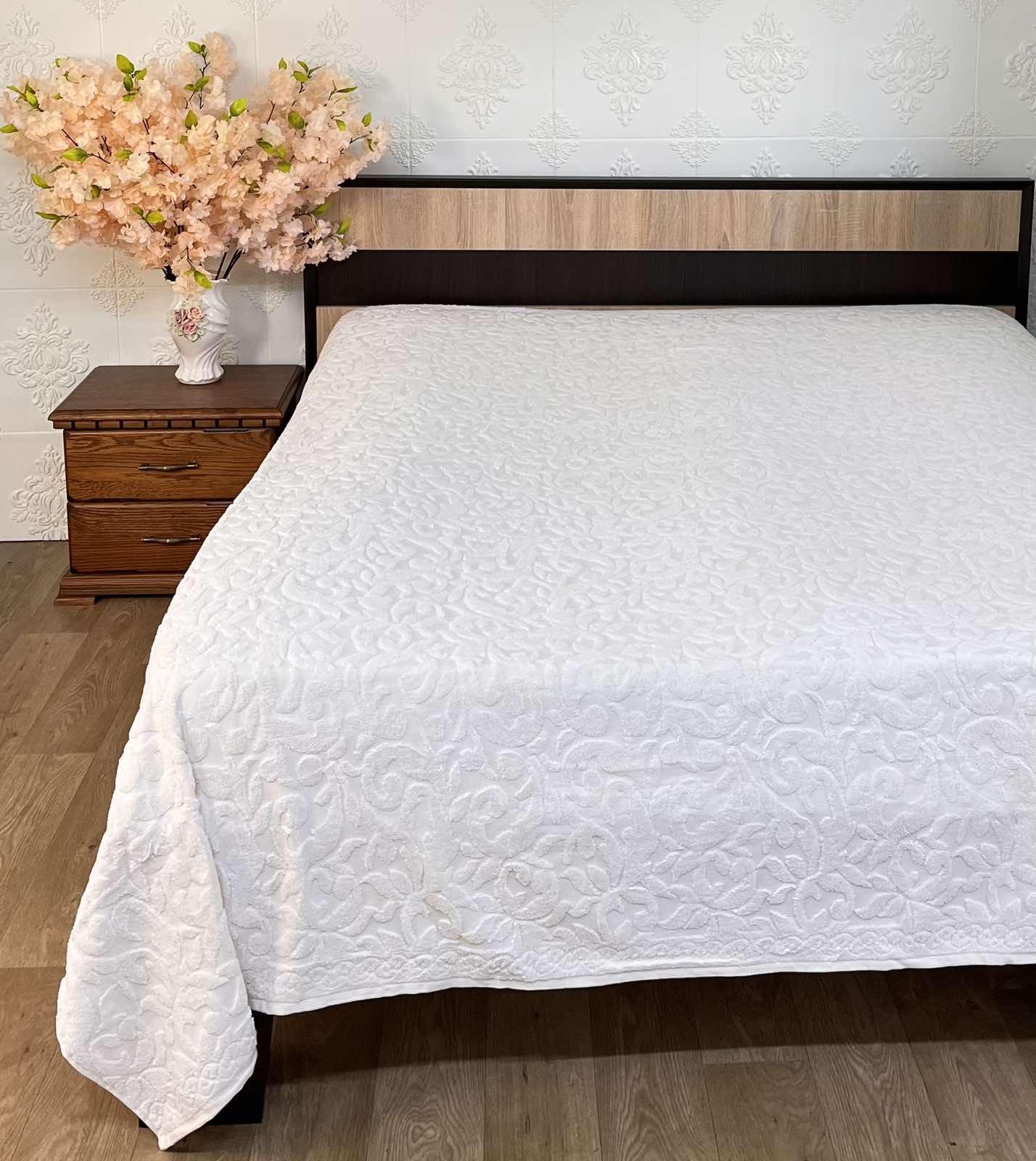 Простирадло махрове АЕ Jakard 150x220 см White (CN34589)