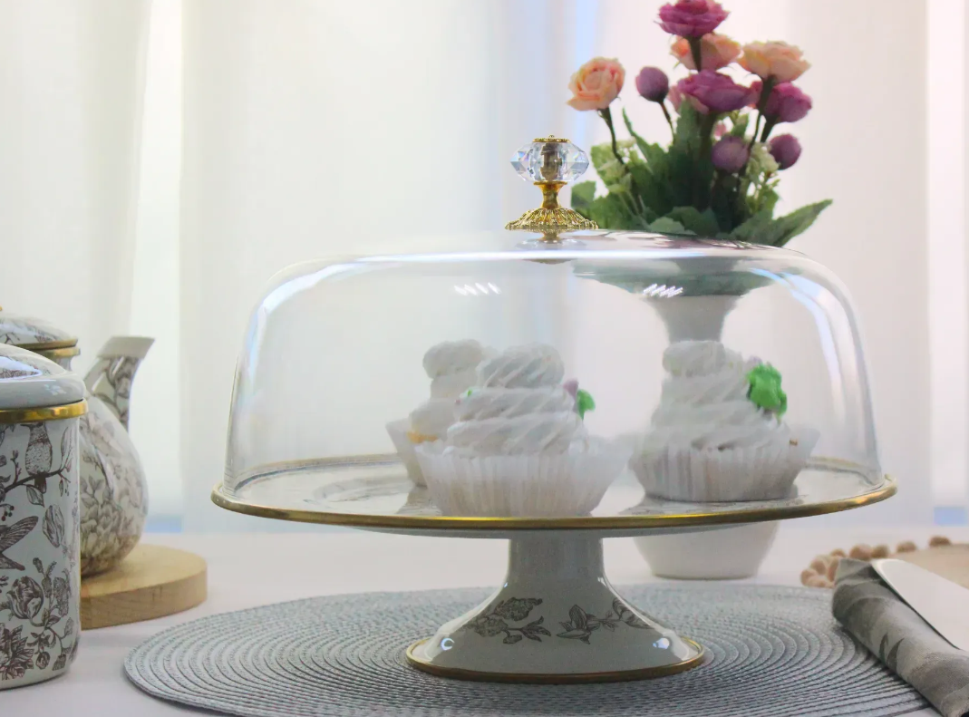 Тортовница эмалированная BIRD Elmani с крышкой на ножке 30 см - фото 7