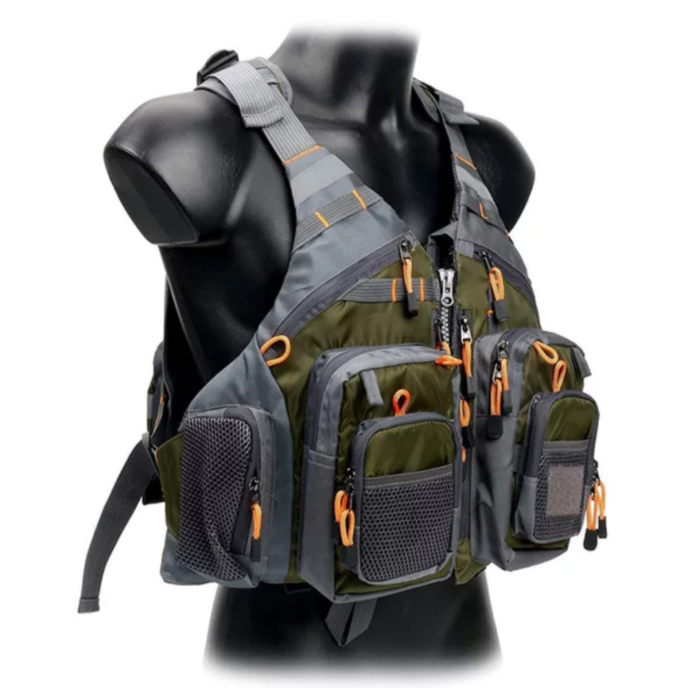 Жилет розвантажувальний Lixada 1033 для риболовлі Зелений