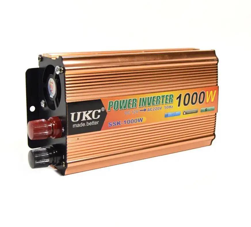 Автомобільний інвертор UKC 12V-220V 1000W (3-1-01973) - фото 2