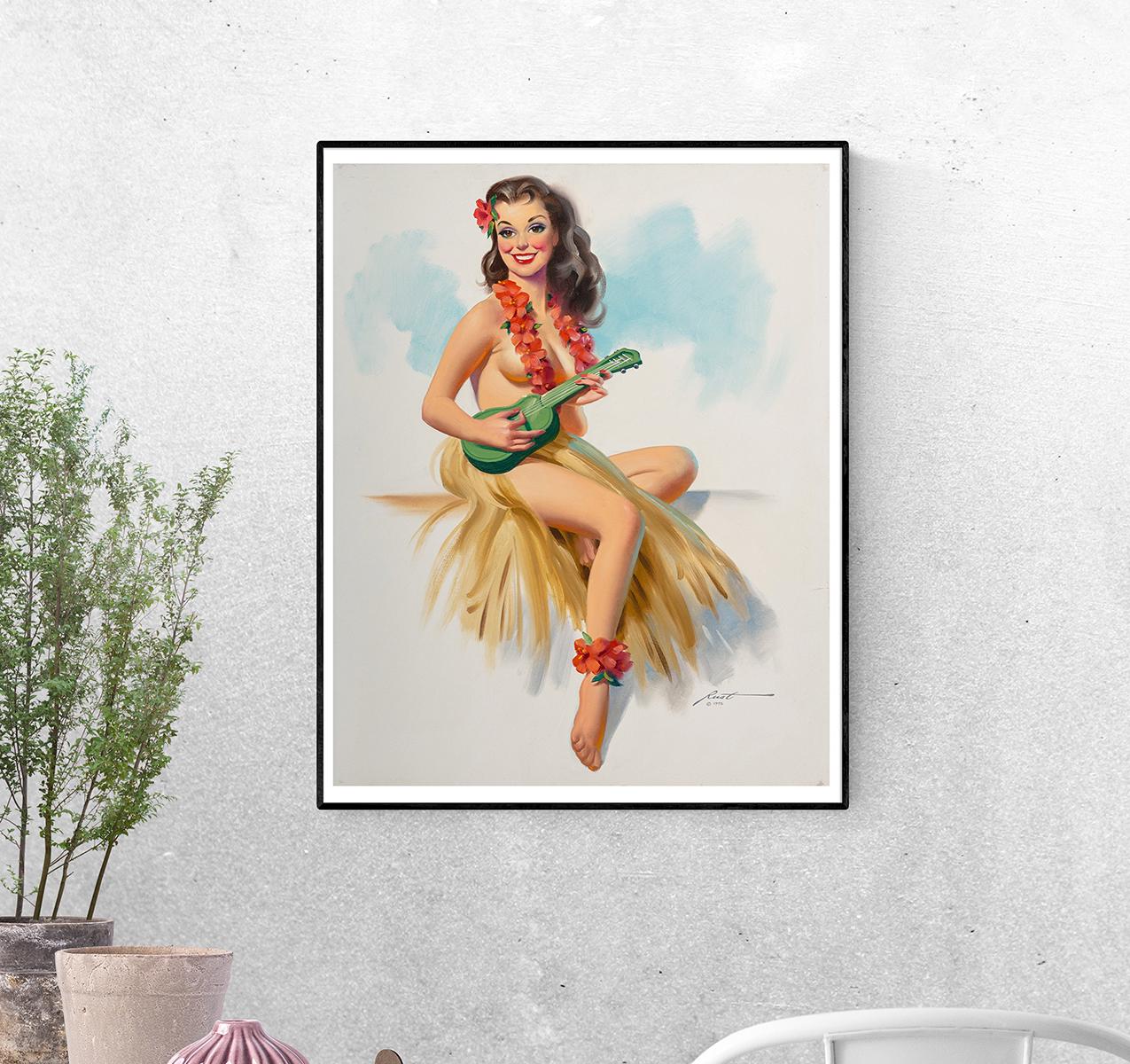 Постер Девушка на Гавайях Дональда Раста формат А-2 (pin_up1740023_Poster)