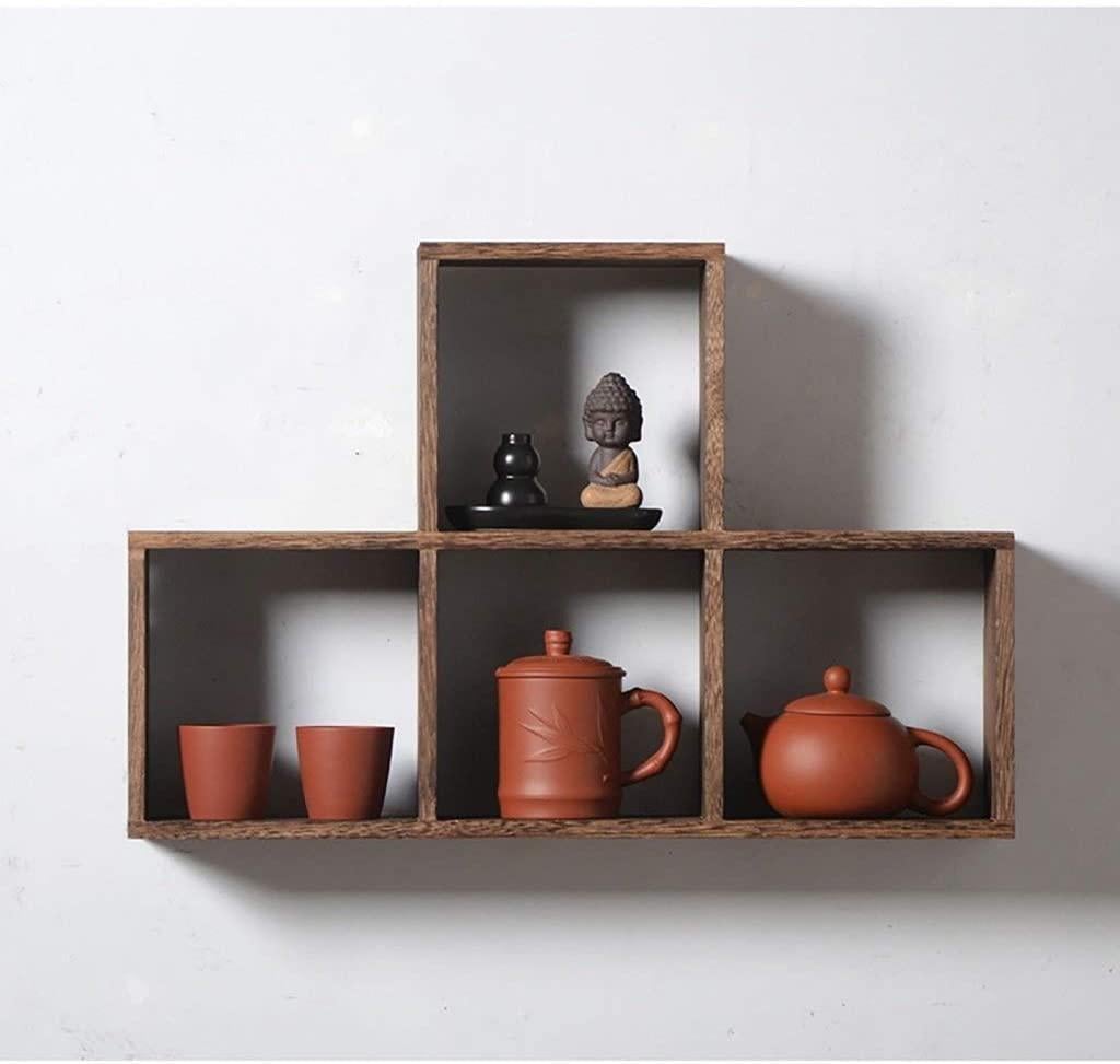 Полка настенная из дерева Сантек 3 Капучино (НСП-309609)