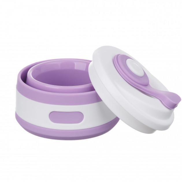 Чашка складана Collapsible 5332 силіконова з герметичною кришкою для кави та напоїв 350 мл Фіолетовий (32) - фото 4 Чашка складана Collapsible 5332 силіконова з герметичною кришкою для кави та напоїв 350 мл Фіолетовий (32) - фото 4