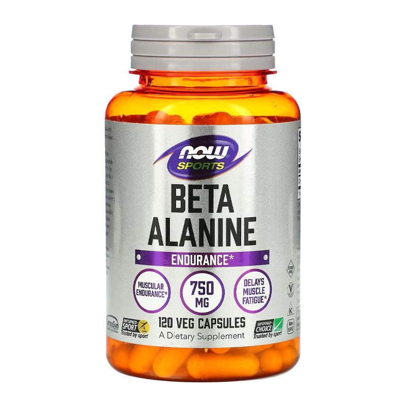 Бета аланін NOW Beta-Alanine 750 мг 120 капс. (06688-01)