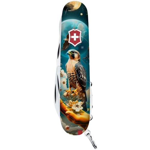 Нож складной многофункциональный Victorinox CLIMBER UKRAINE Сокол-защитник 15 функций 91x26x18 мм (Vx13703.3_T3210pw) Нож складной многофункциональный Victorinox CLIMBER UKRAINE Сокол-защитник 15 функций 91x26x18 мм (Vx13703.3_T3210pw)