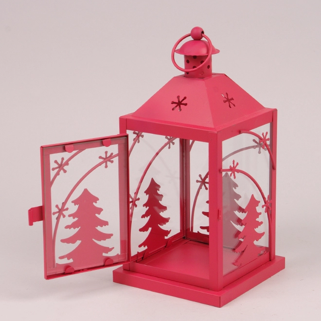 Фонарь металлический новогодний WB1008-T Красный (45559) - фото 2