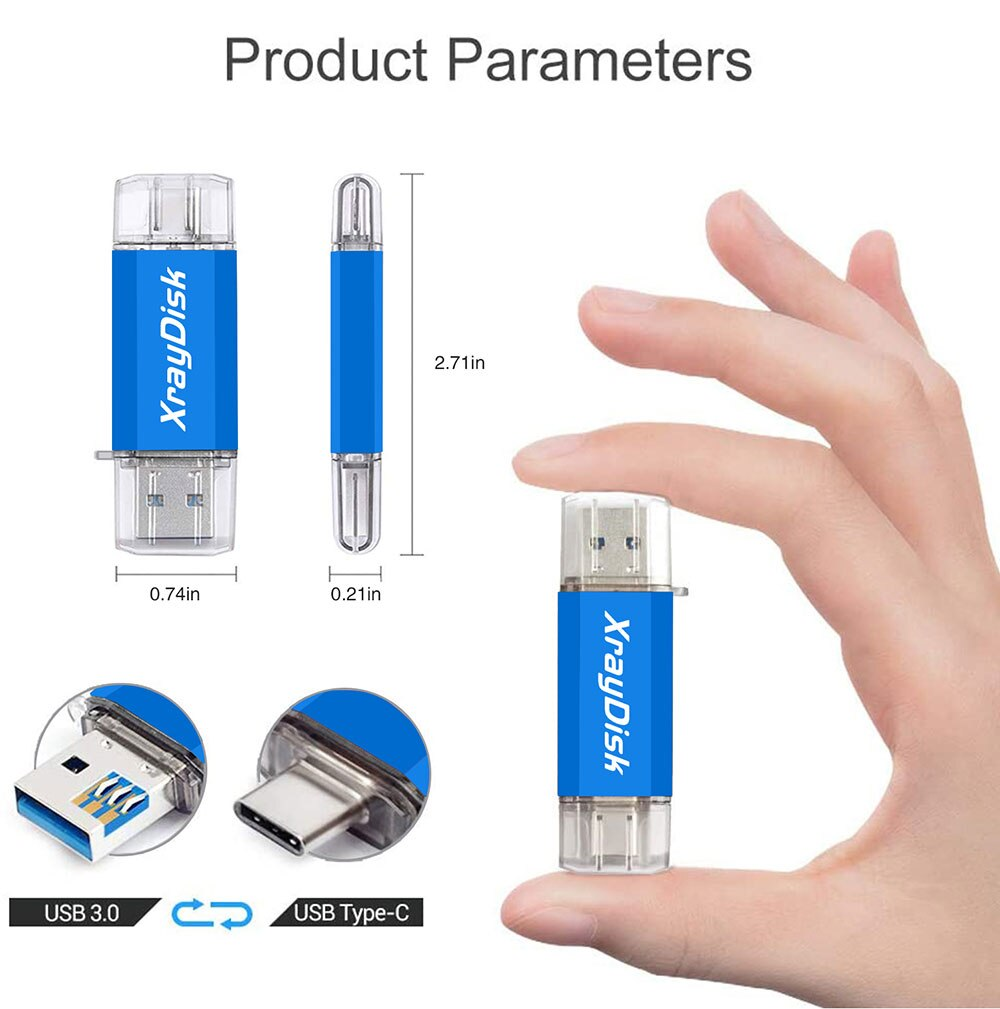 Флеш-накопичувач Xraydisk USB A та USB type-C 64 GB (11268855) - фото 3