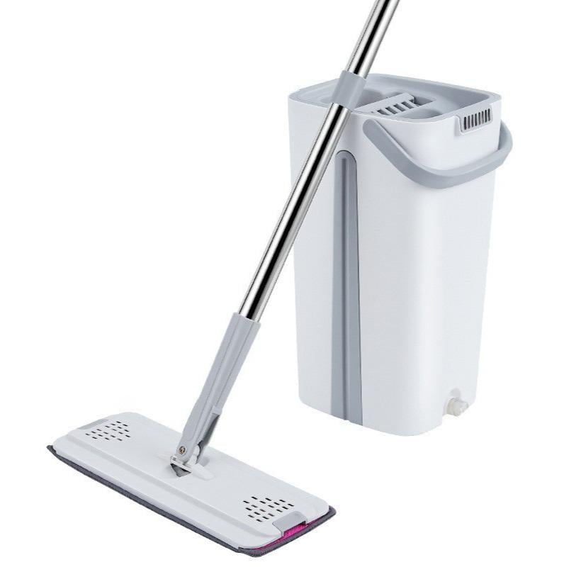 Комплект швабра с ведром с автоматическим отжимом 6 л (17114)