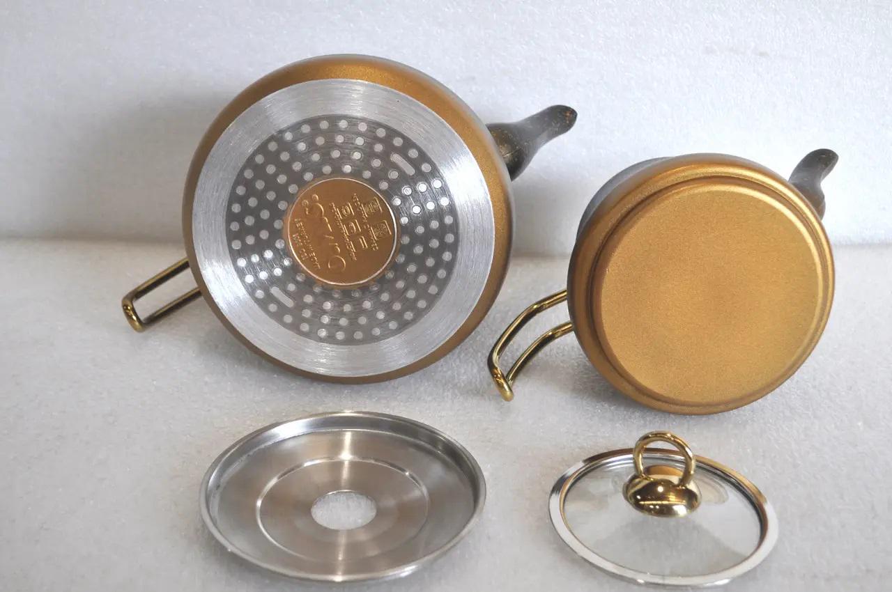 Чайник двухярусный O.M.S. Collection 8200 M 0,8/1,8 л Gold (88102) - фото 2 Чайник двухярусный O.M.S. Collection 8200 M 0,8/1,8 л Gold (88102) - фото 2