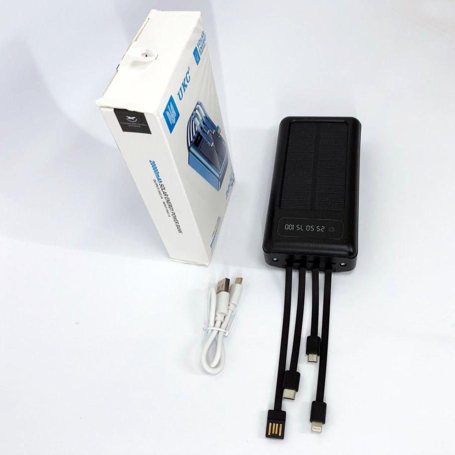 Повербанк 10000 mAh на солнечной батарее Черный (ws93361-2) - фото 2 Повербанк 10000 mAh на солнечной батарее Черный (ws93361-2) - фото 2