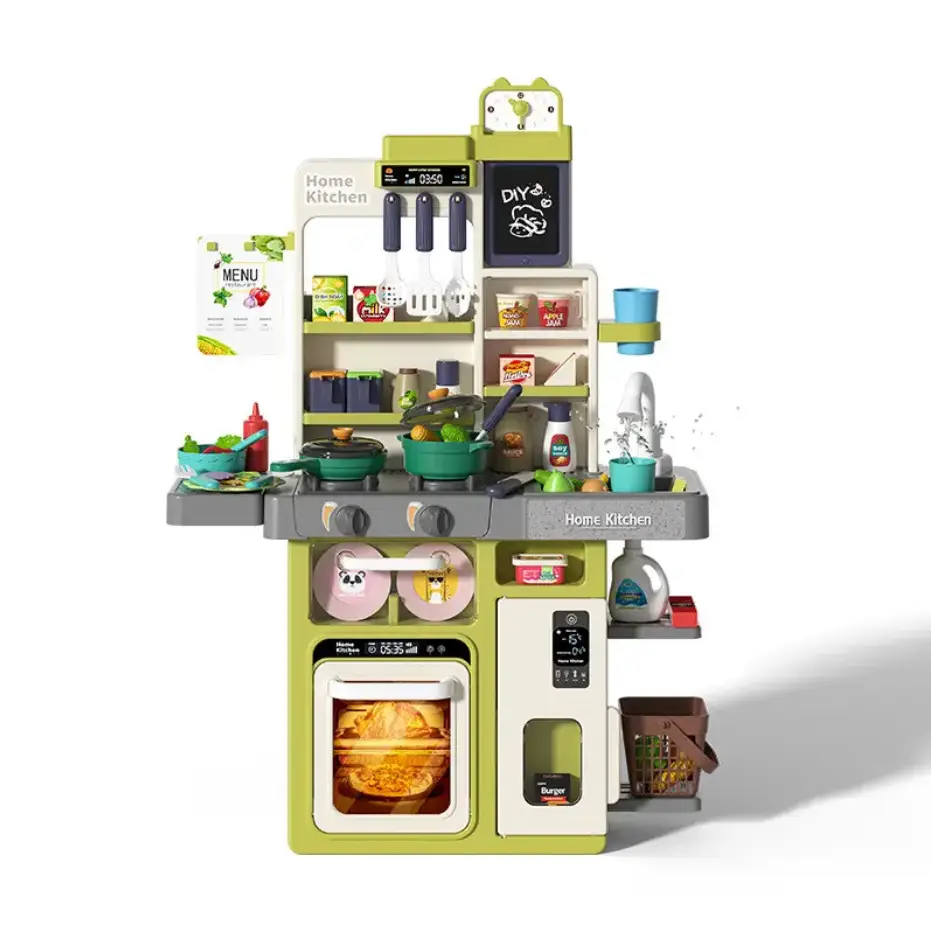 Детская кухня Limo Toy Магия на кухне WD-825B с механической подачей воды/паром 63 детали и звуковыми эффектами Зеленый (2731925086)