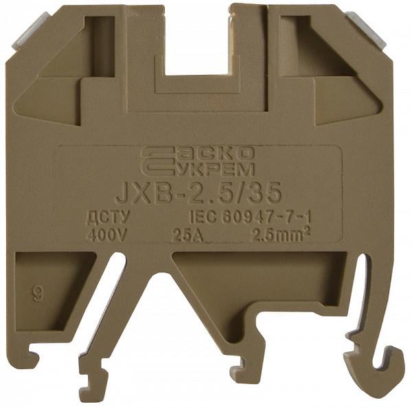 Клемма винтовая наборная АСКО-Укрем JXB2,5/35 25А 2,5 мм2 х 40х6х40 мм Желтый (A0130010011) Клемма винтовая наборная АСКО-Укрем JXB2,5/35 25А 2,5 мм2 х 40х6х40 мм Желтый (A0130010011)