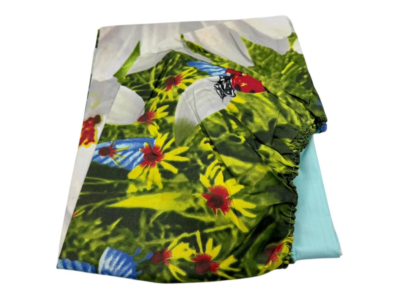 Простынь на резинке Ромашки бязь 160х200 см (G-cm1304/WP/x160)