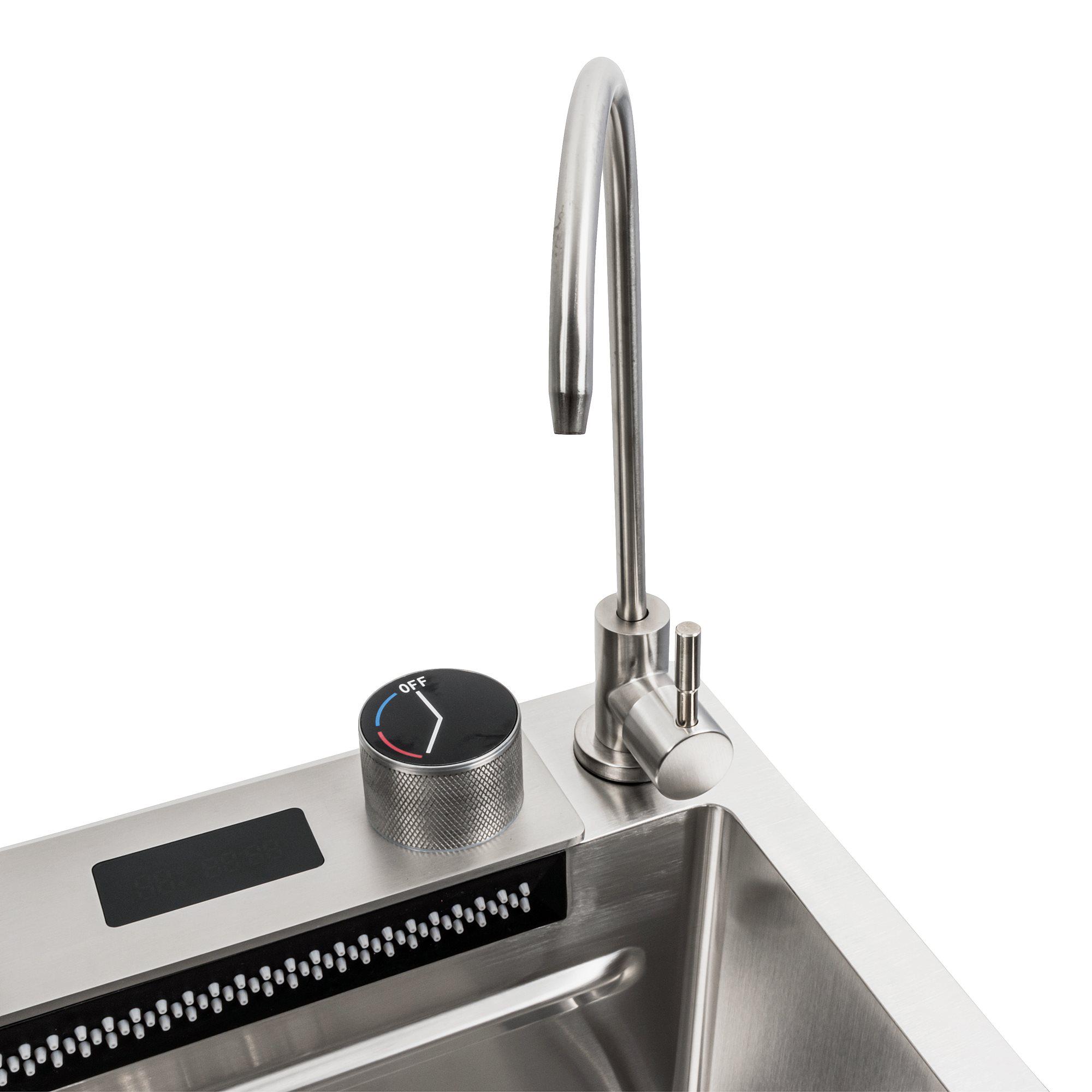 Мойка кухонная Platinum Handmade Водопад 75х45G сатин - фото 6 Мойка кухонная Platinum Handmade Водопад 75х45G сатин - фото 6