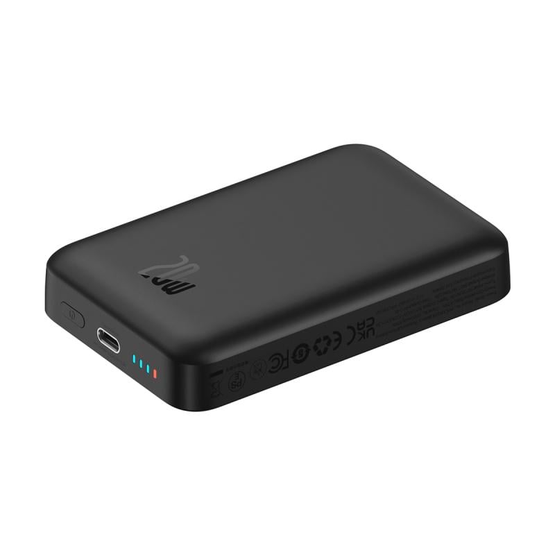 Повербанк OS-BASEUS Magnetic Mini Air Wireless Fast Charge 10000 mAh 20W з кабелем Cluster Black (P10059001113-00) - фото 10