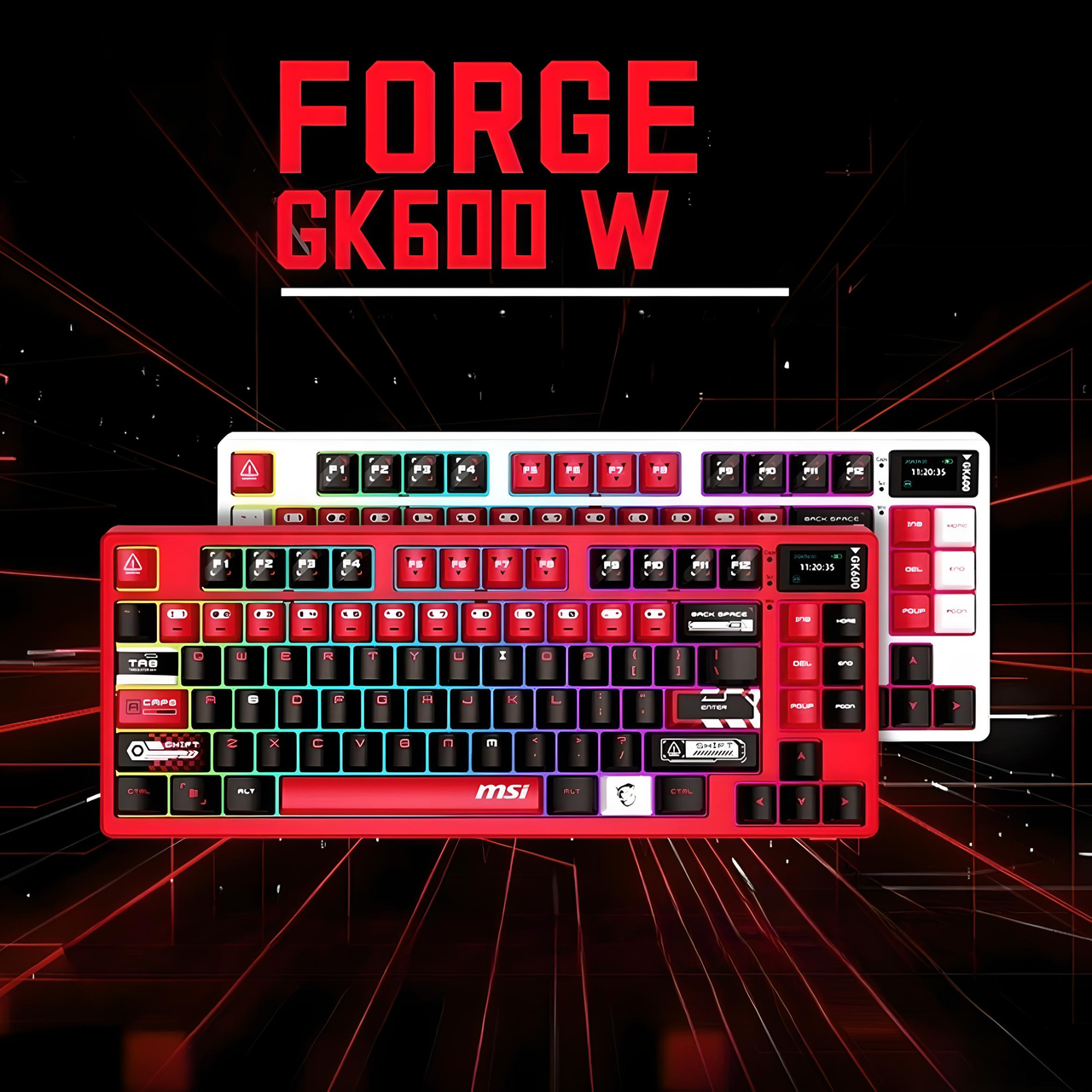 Клавиатура MSI Forge GK600 W Formula Linear Switch Белый (2457557138) - фото 5