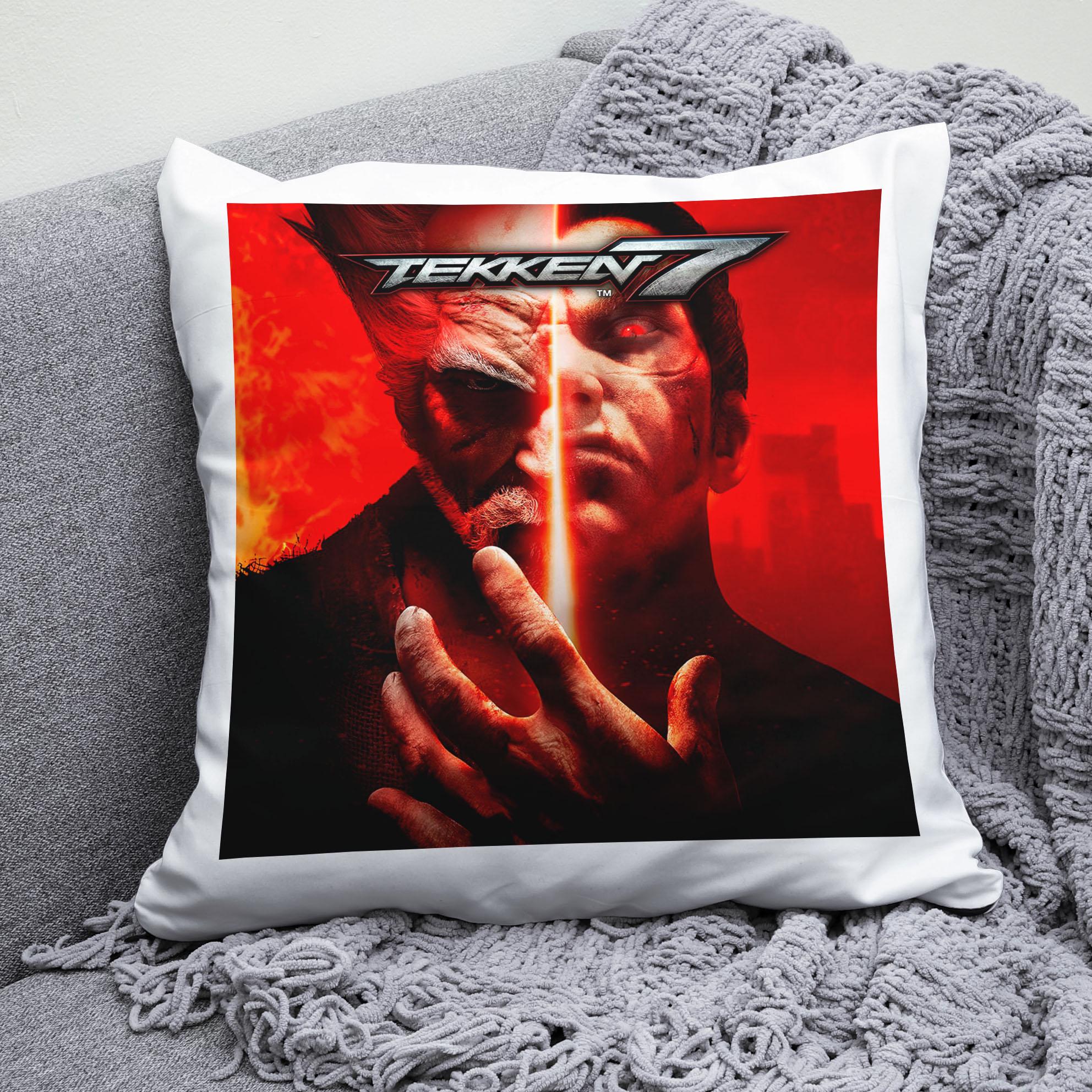 Плюшевая подушка квадрат с принтом игры Tekken