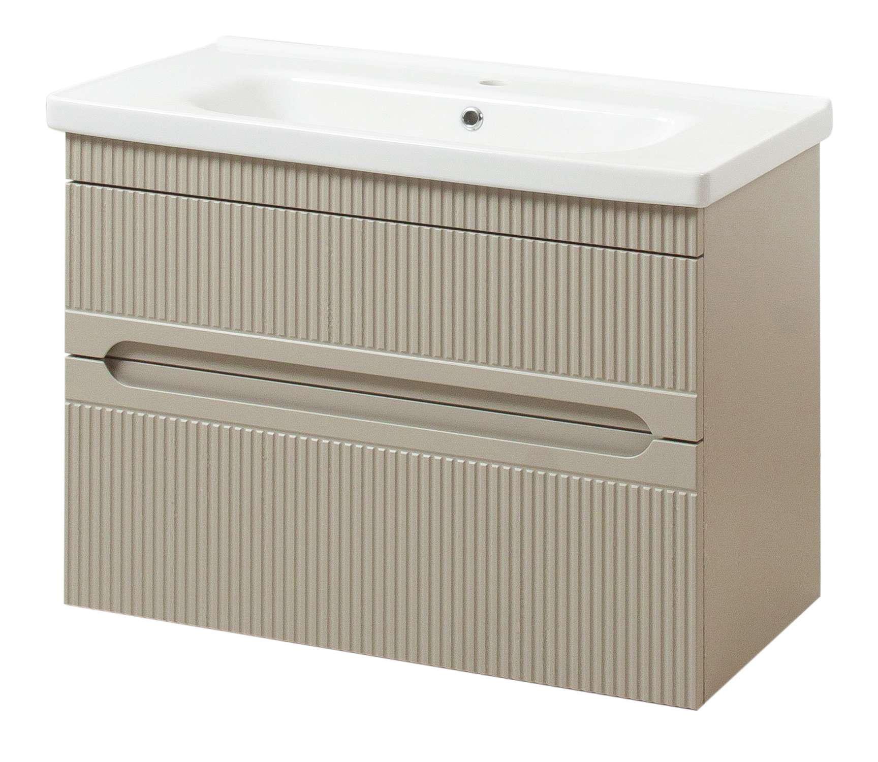 Тумба ЮВВІС Aria ТПБ-2 Д з умивальником Fenova 80 см Мокко матовий (UVV075)