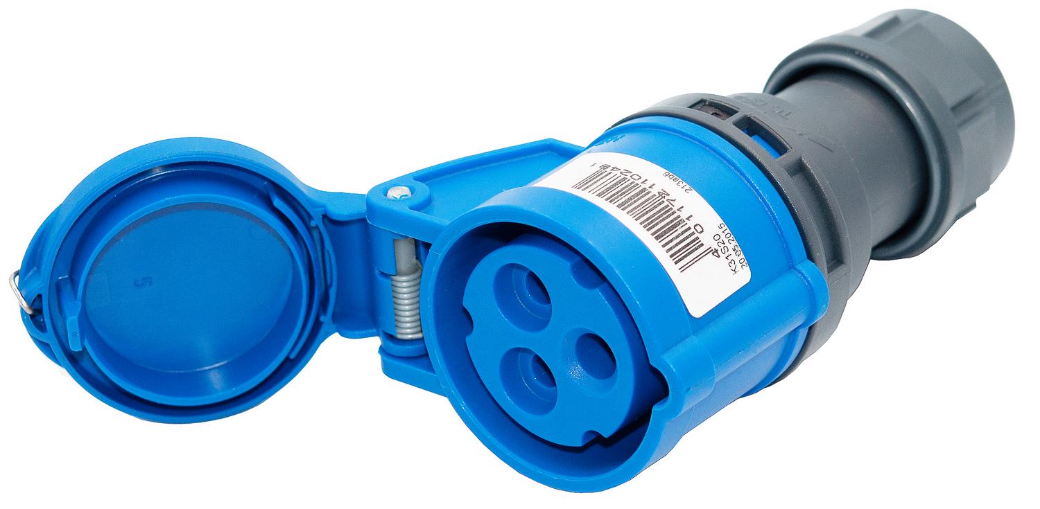 Розетка силовая переносная с защитной крышкой ABL Sursum 2P+E 250В IP44 16А (K31S20)