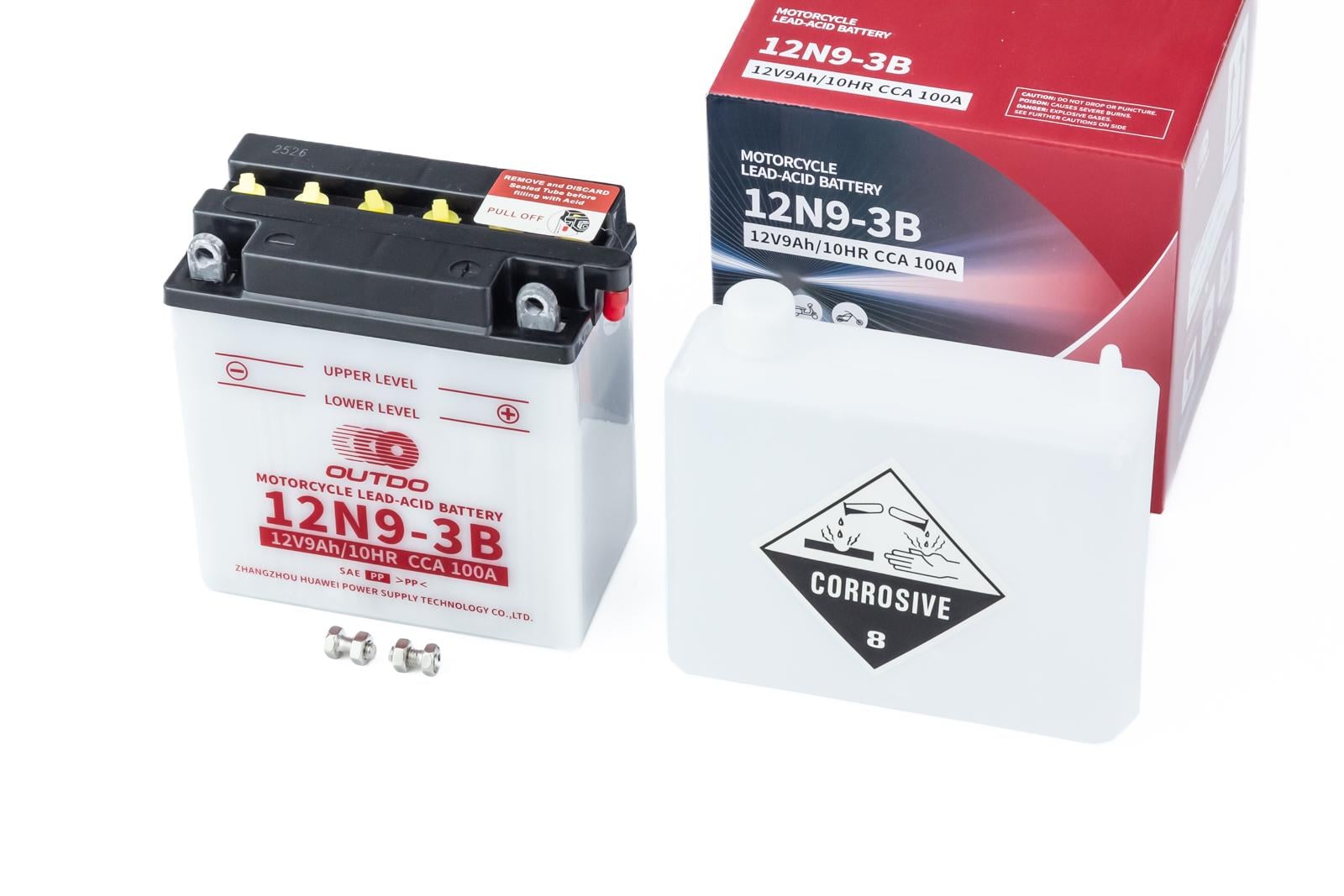 Аккумулятор 12V 9Ah 12N9-3B кислотный 135x75x137 мм мото (348024)