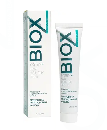 Зубная паста Biox с гидроксиапатитом кальция 75 мл
