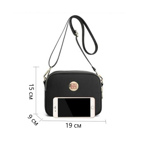 Сумка женская с регулируемым ремешком маленькая Бордовый (D00153-1) - фото 3 Сумка женская с регулируемым ремешком маленькая Бордовый (D00153-1) - фото 3