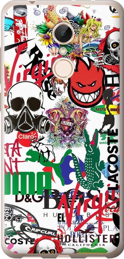 Чехол на Xiaomi Redmi 5 Many different logos (4022u-1350-42517)