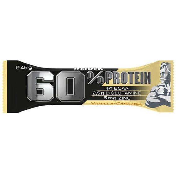 Протеиновый батончик Weider 60% Protein Bar 45 г Vanilla/Caramel Протеиновый батончик Weider 60% Protein Bar 45 г Vanilla/Caramel