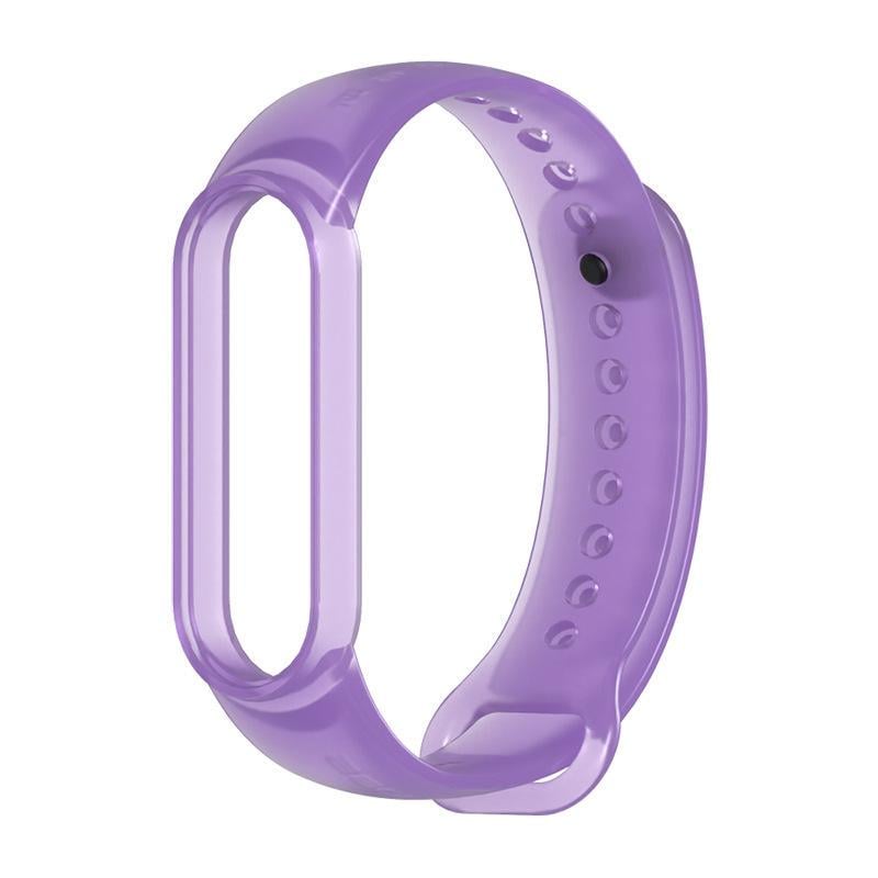 Ремінець для смарт-браслетів MiJobs силіконовий для Xiaomi Mi Band 5/6 Фіолетовий напівпрозорий (1434P)