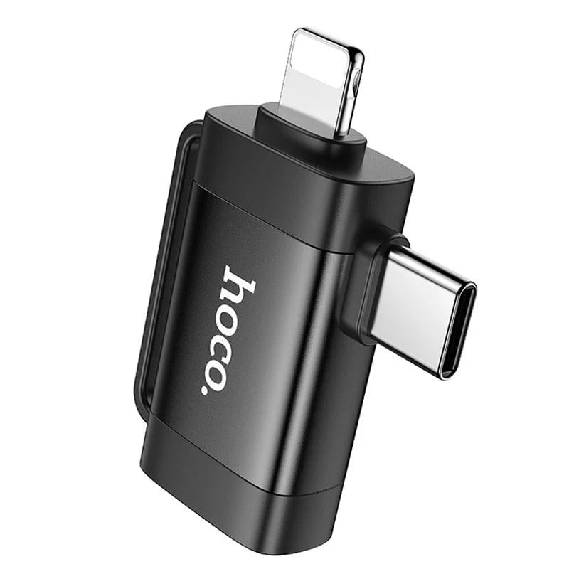 Перехідник Hoco UA31F Lightning/Type-C-USB 2in1 (UA31F)