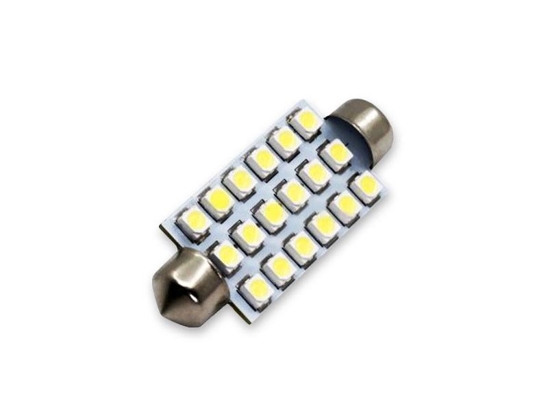 Автолампа светодиодная C5W SV8.5 12 В 41 мм SMD3528-18led Белый (1683)