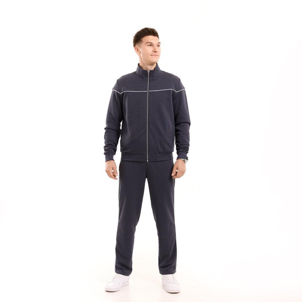 Спортивний костюм чоловічий Brume щільний на блискавці 3XL Темно-сірий (26486/1/6) - фото 2 Спортивний костюм чоловічий Brume щільний на блискавці 3XL Темно-сірий (26486/1/6) - фото 2