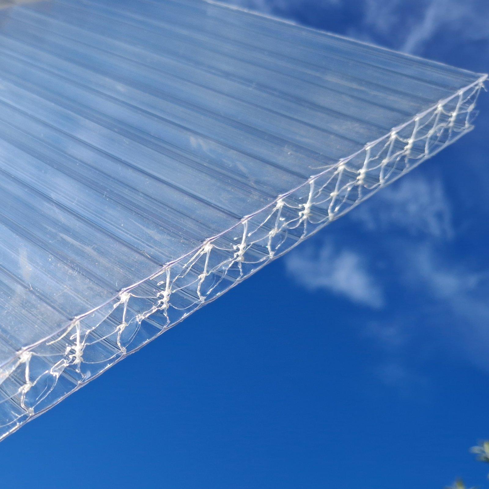 Поликарбонат сотовый Bauglas с 1УФ-защитой структура 20 мм 5XL 2100x6000 мм Прозрачный (27874846)