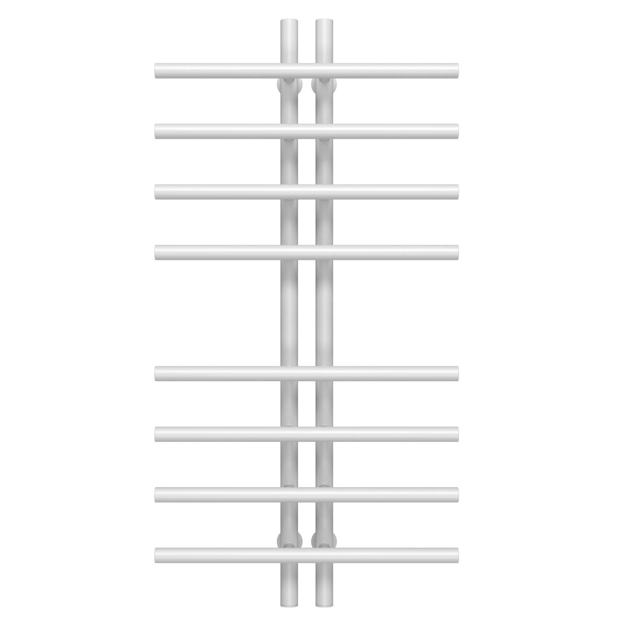 Полотенцесушитель водяной Deffi Gray П8 нижнее подключение нержавеющая сталь 60х1000 мм Белый (A.GY.100.6.8.WA)