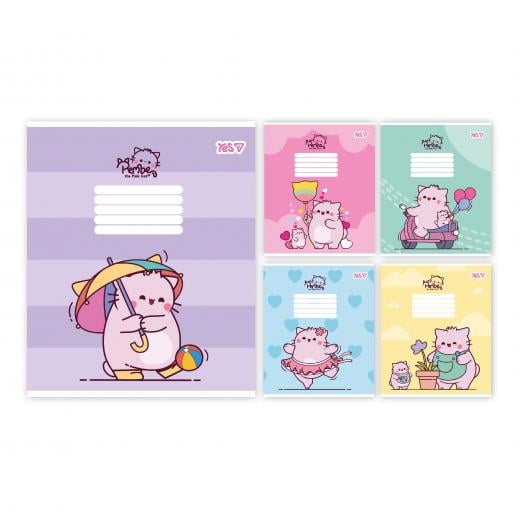 Набор школьных тетрадей YES Pembe the Cat клетка 18 л. 25 шт. (769 090 В)