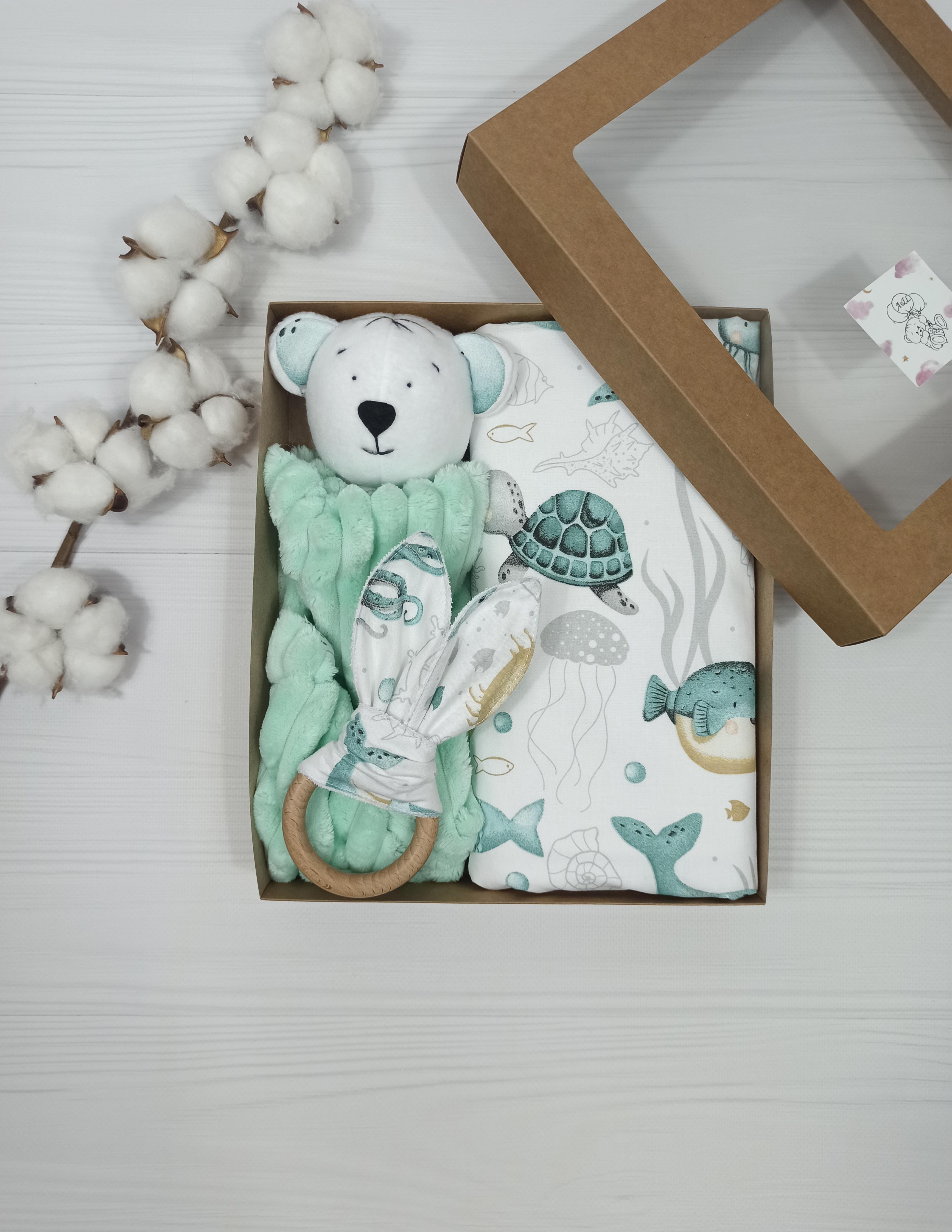 Подарочный набор a.l.babybox Морские жители Мятный (NA 18243156)